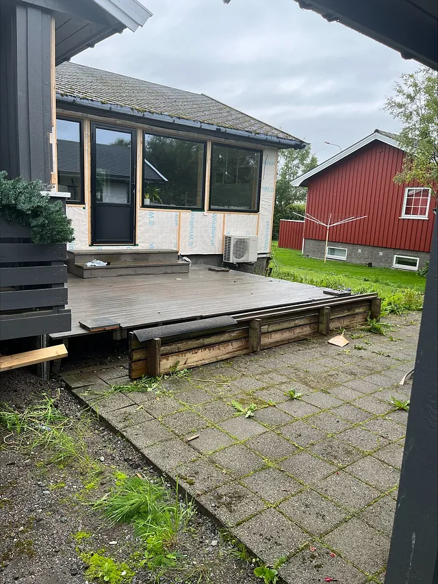 Bygging av ny terasse